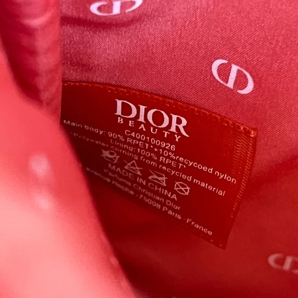 Dior Beauty Summer 2024 Towel Fabric Wristlet Novelty Pouch Coastal Resort Chic